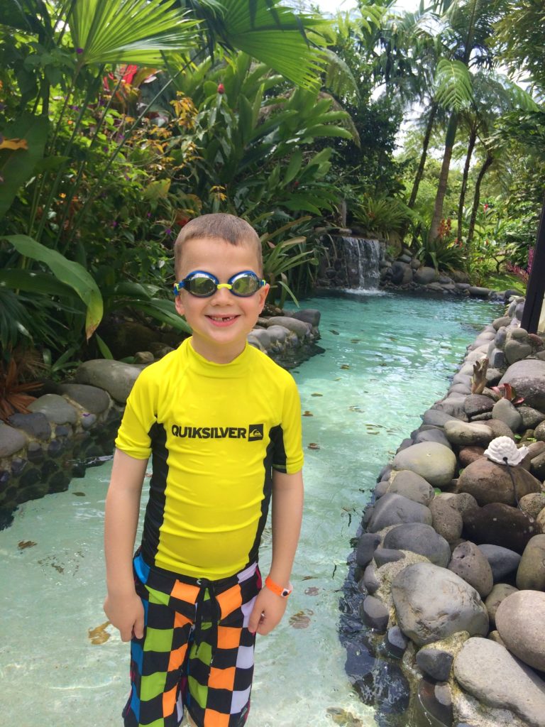 Kid at Arenal Springs Resort, Costa Rica