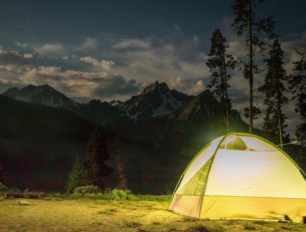 Night tent at Stanley Lake, Idaho