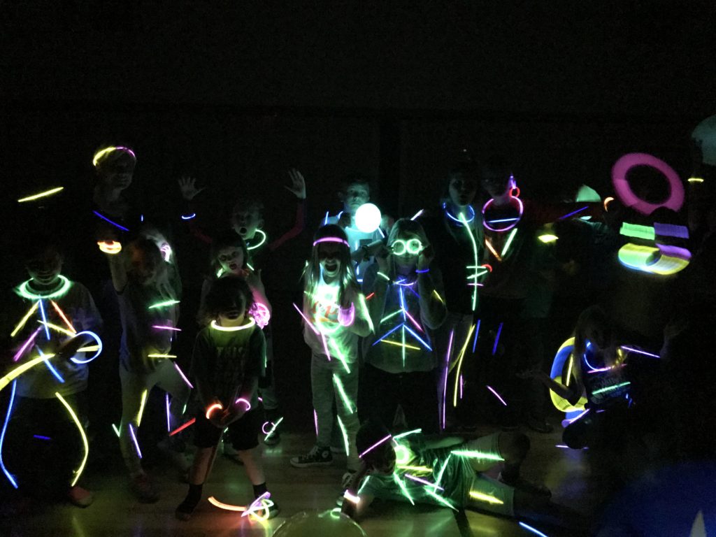 Glow stick dance party