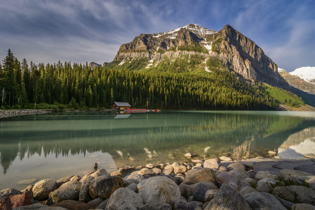 Scenic Lake Louise Located in Banff National Park, Alberta Canada.