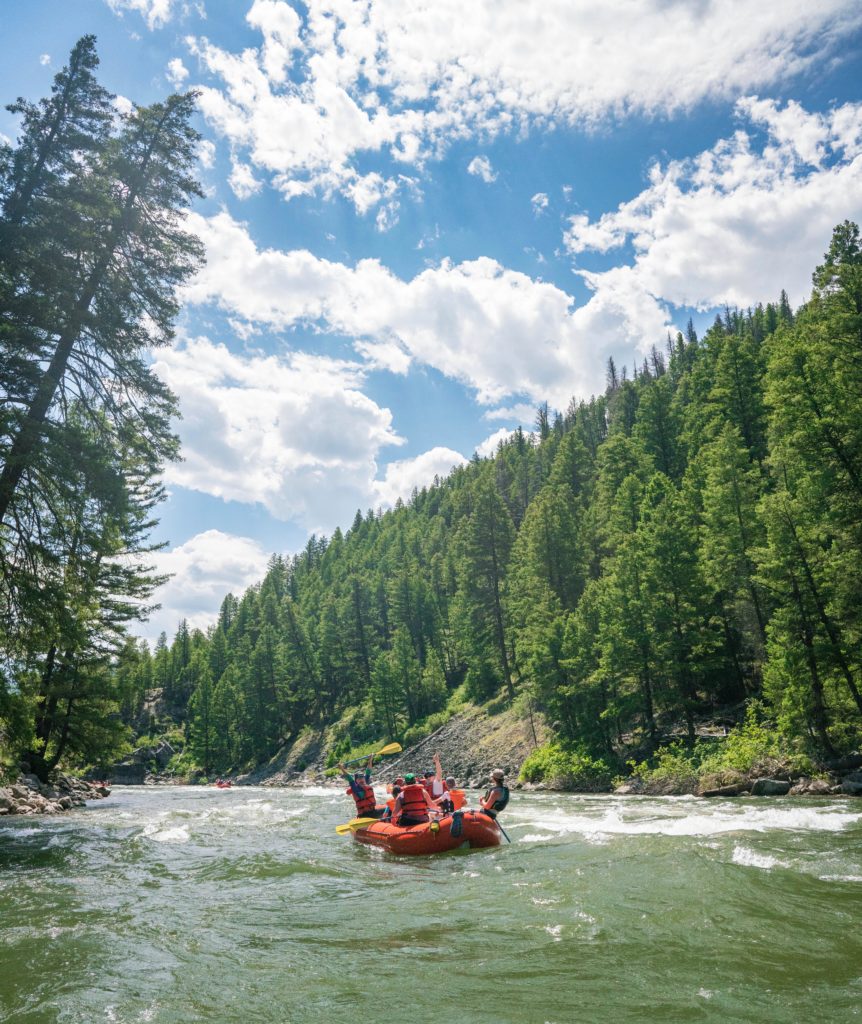 White water rafting on the Salmon River in Idaho.