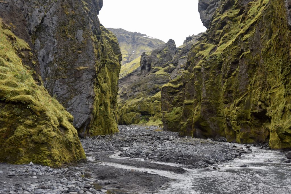 A hidden canyon in Thorsmork, Iceland
