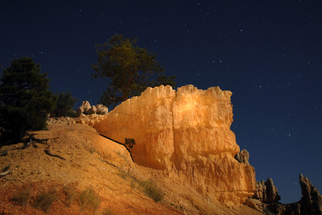 Glowing formation in Bryce National Park