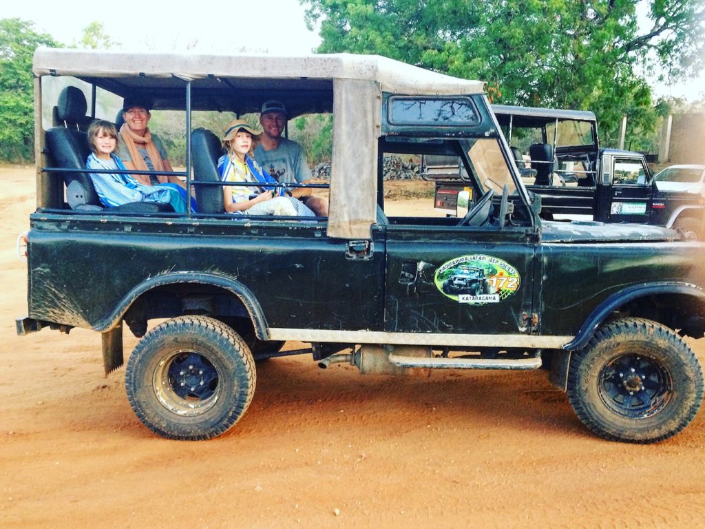 Sri Lanka safara vehicle with family