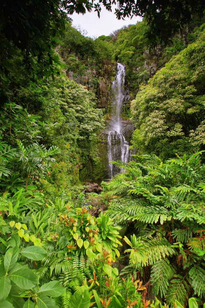 Wailua falls is located just off the Road to Hana, Maui