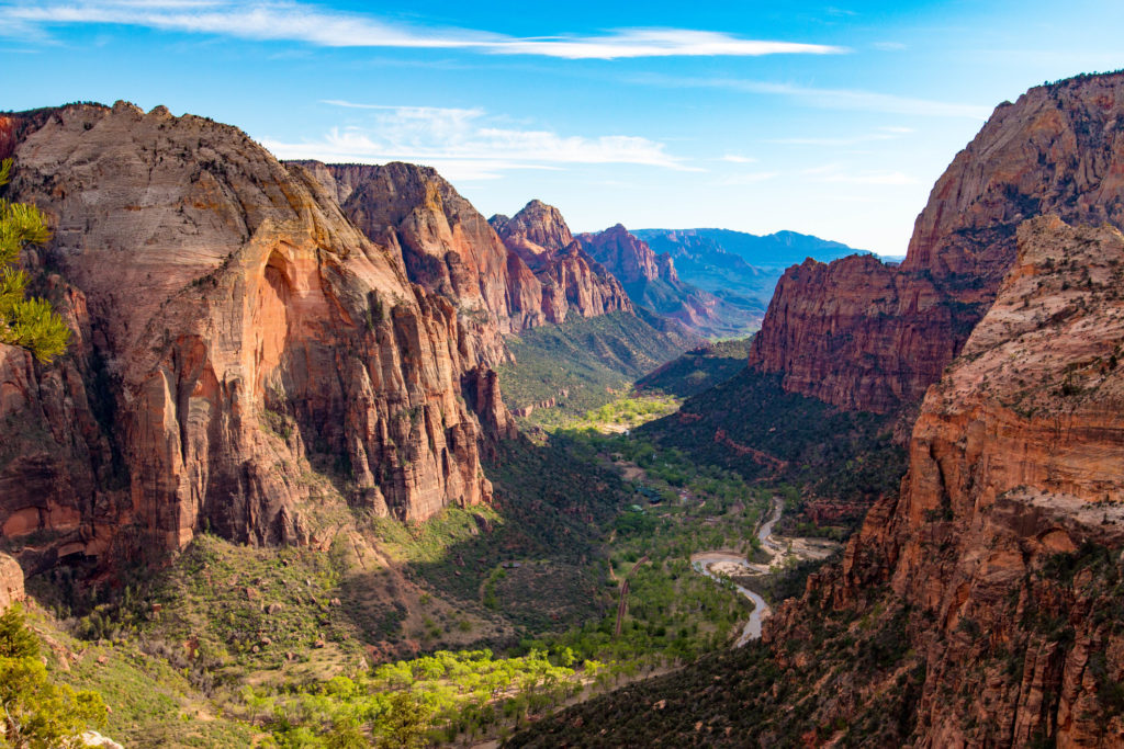 View from the top of Angels Landing, Zion National Park, Utah