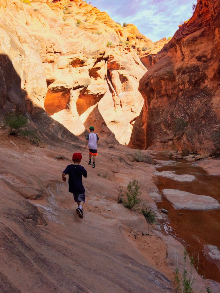 Exploring the Red Reef trail in Red Cliffs Recreation Area, St. George Utah
