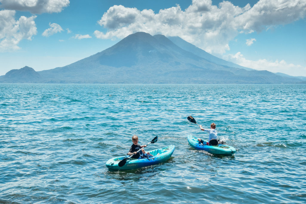 Kayaking on Lake Atitlan, Guatemala