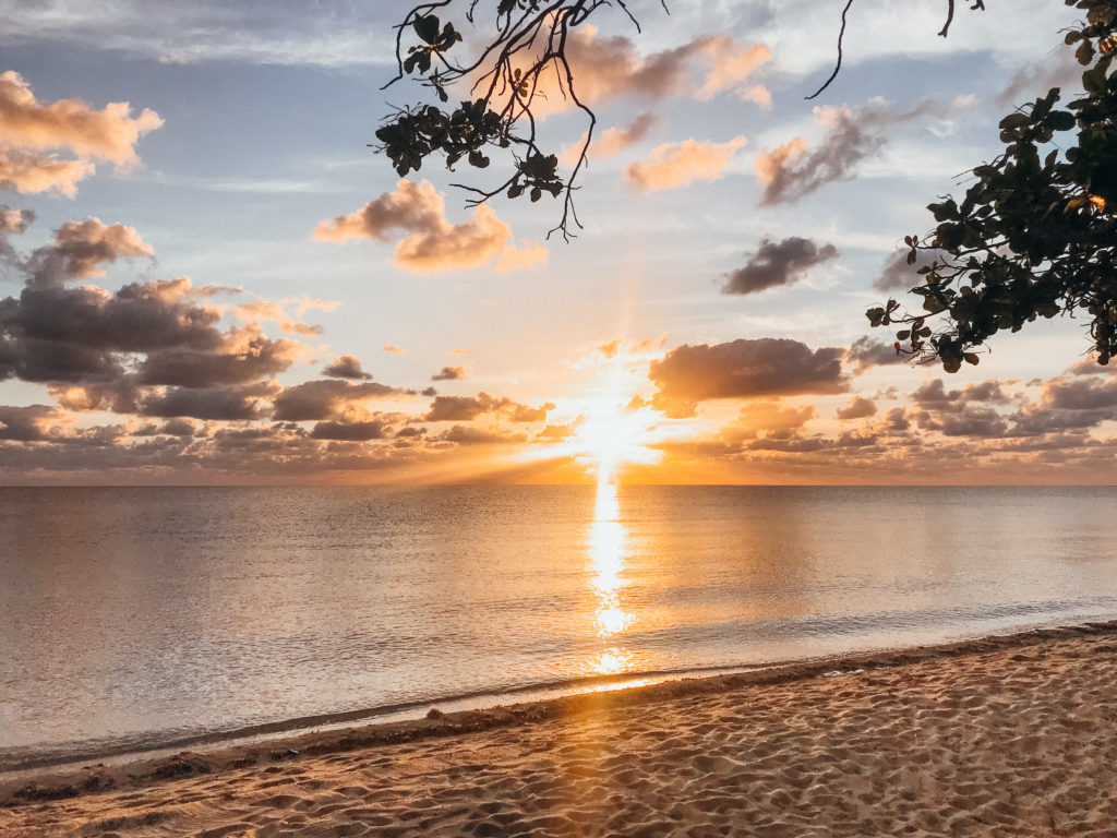 Sunrise from Almond Beach Resort, Hopkins, Belize