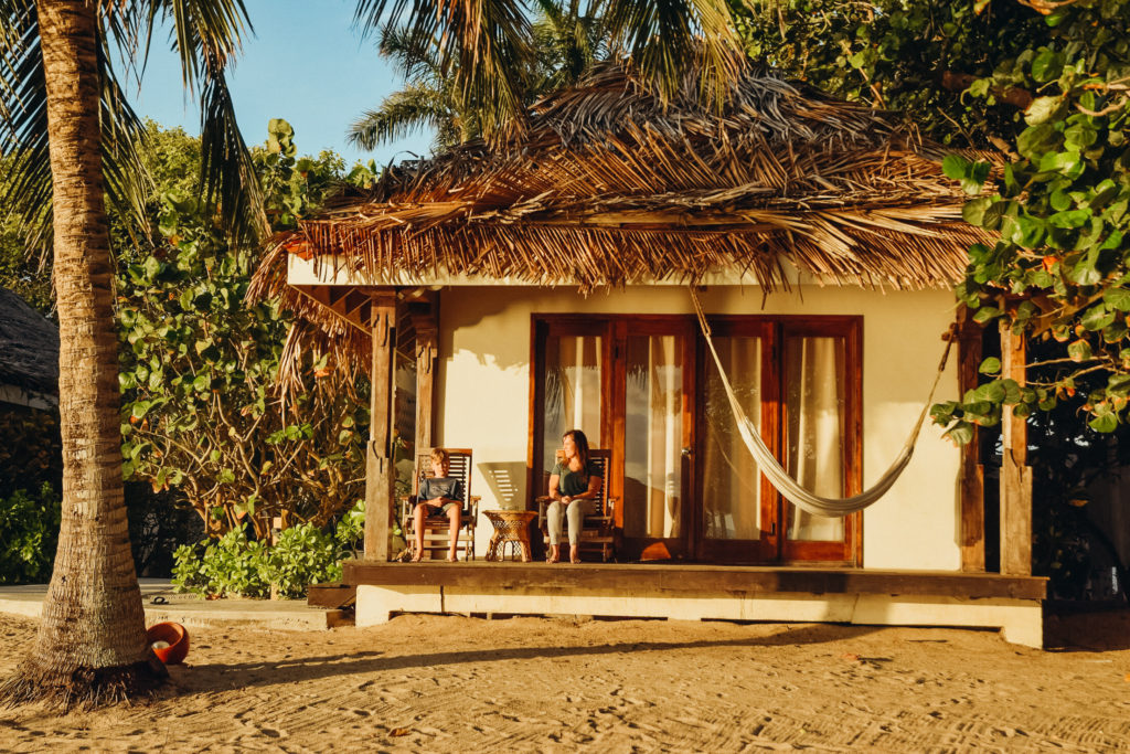 The casitas or bungalows at Almond Beach Resort, Hopkins, Belize