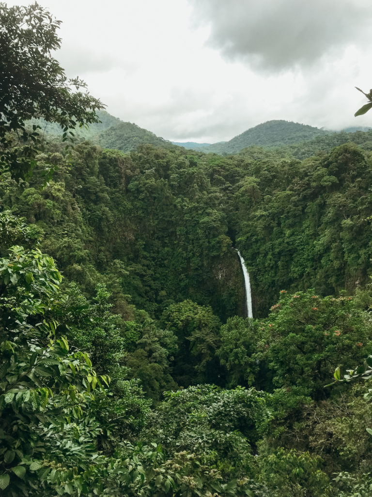 La Fortuna Falls from distance, Arenal, Costa Rica
