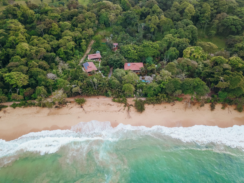 Aerial photo of Bluff Beach Retreat, Bocas del Toro, Panama