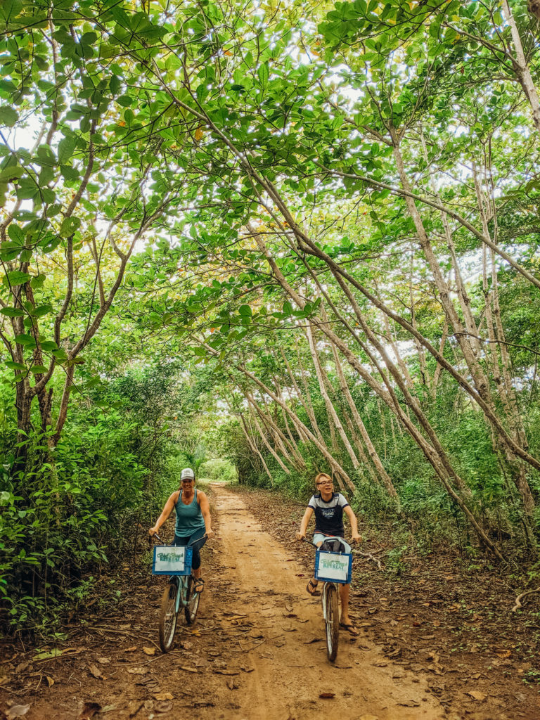 Biking on Bluff Beach Road, Colon Island, Bocas del Toro, Panama