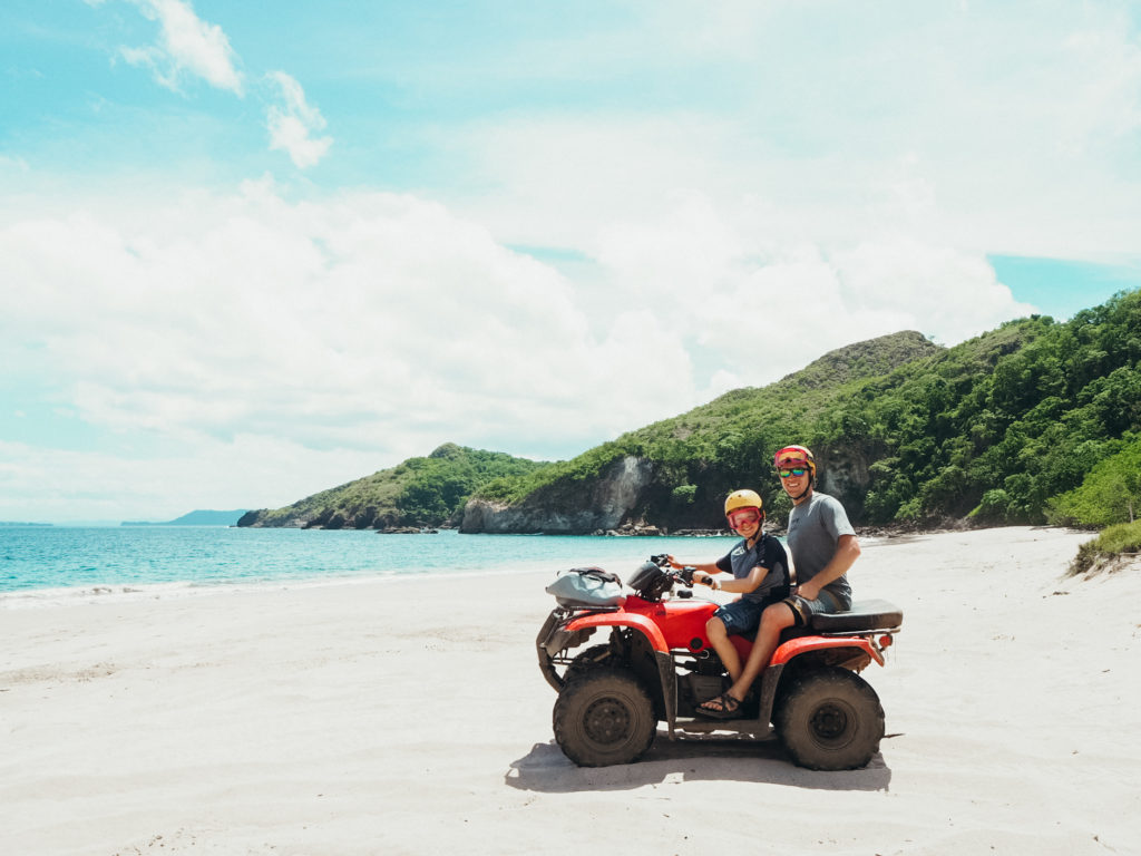 Riding ATV's to Playa Zapotilla, Costa Rica