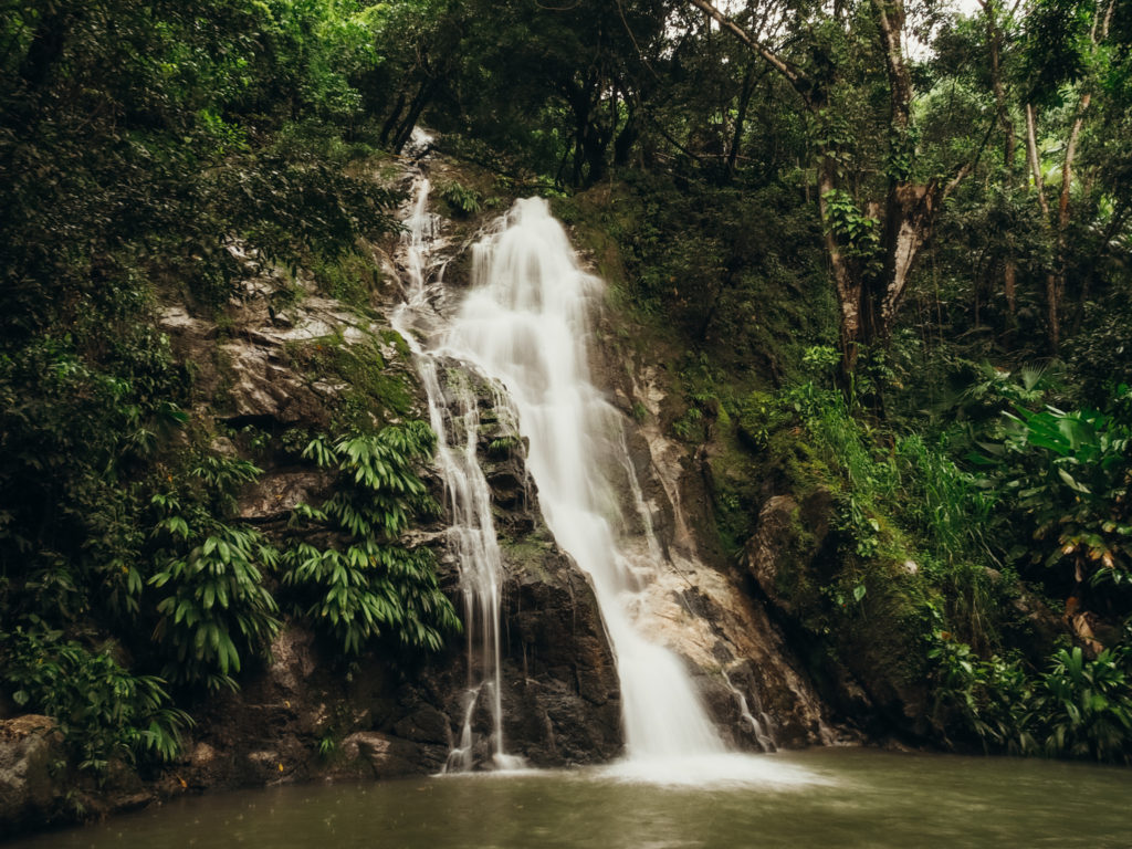 The lower waterfalls of Marinka, Minca, Colombia